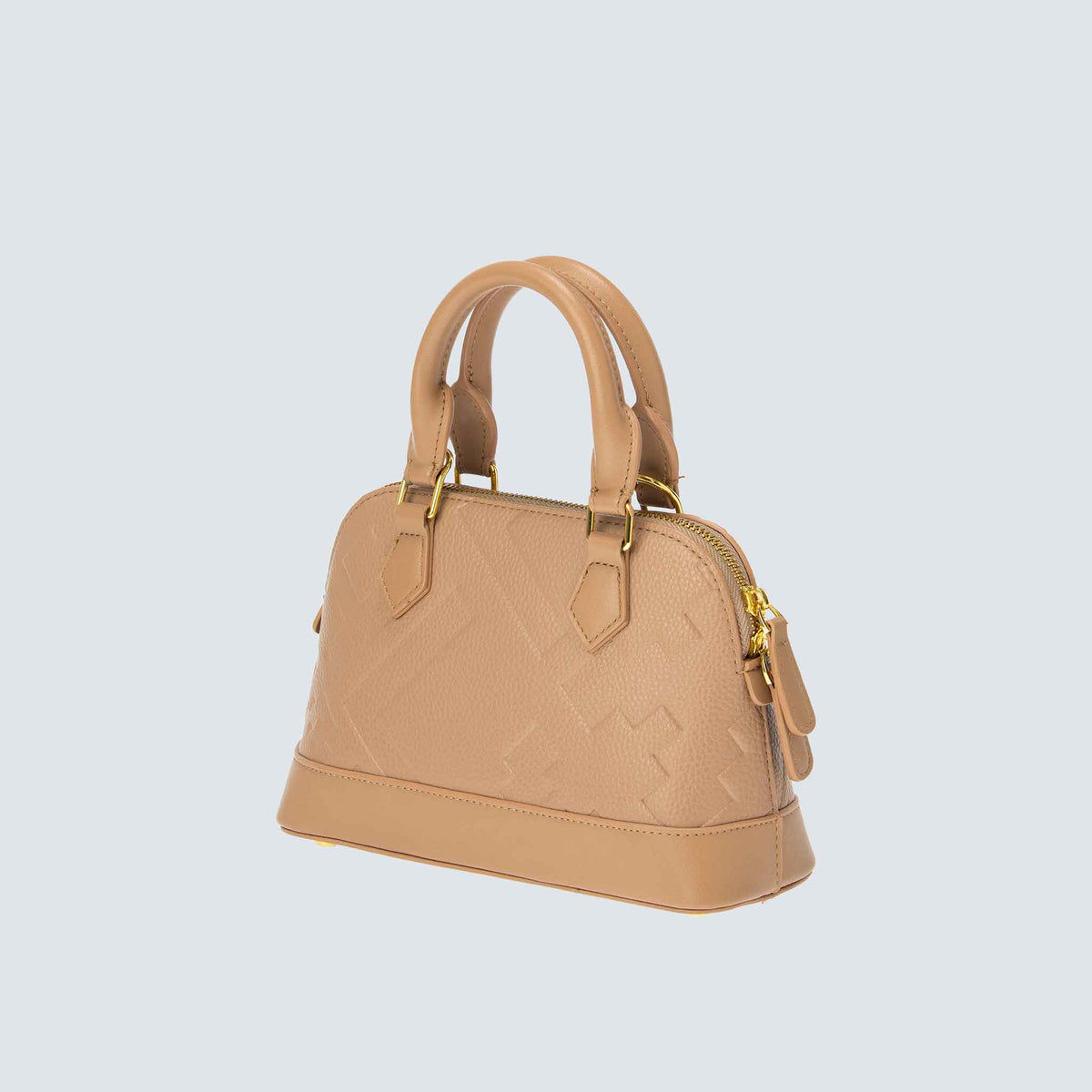 EMBOSSED DOME BAG - BEIGE
