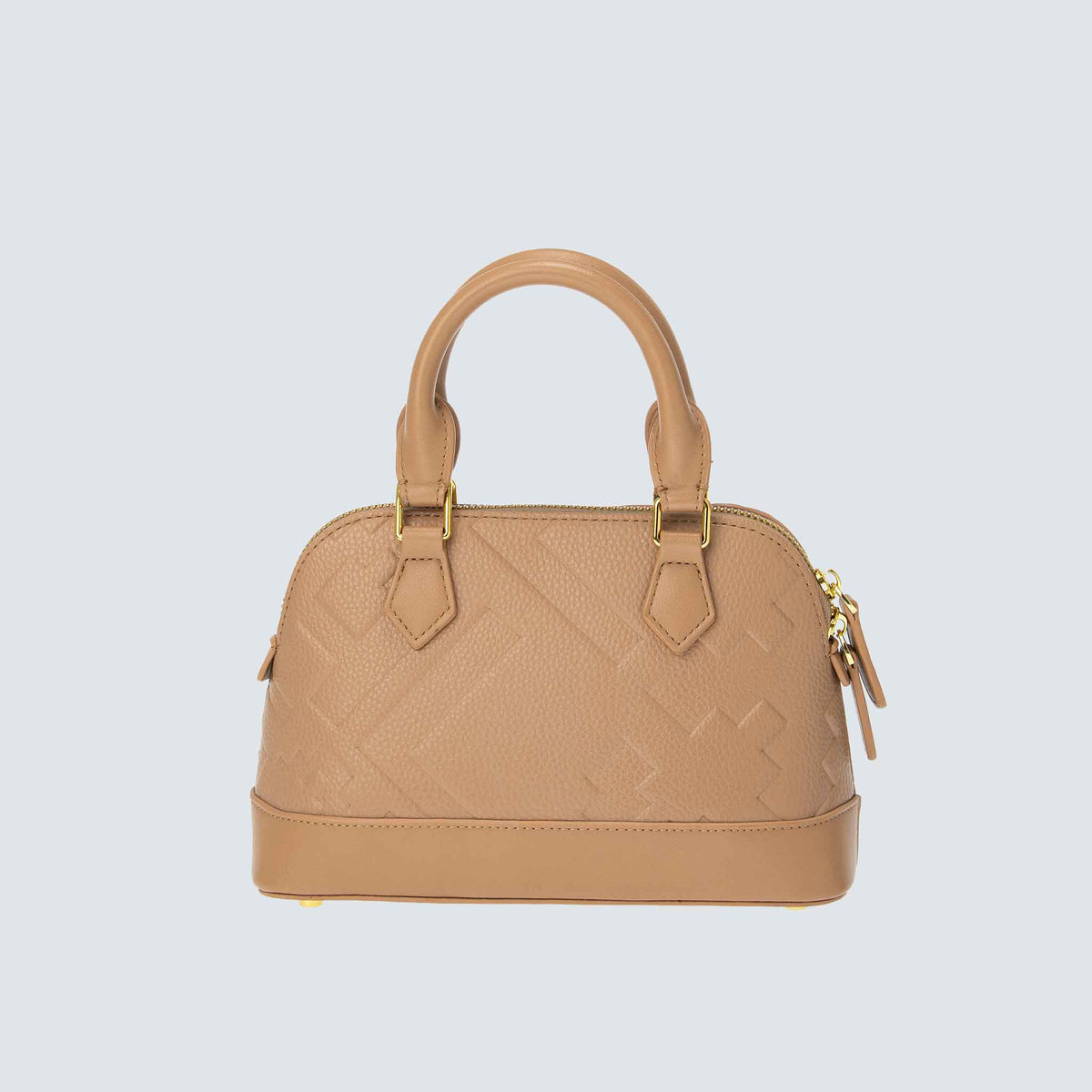 EMBOSSED DOME BAG - BEIGE