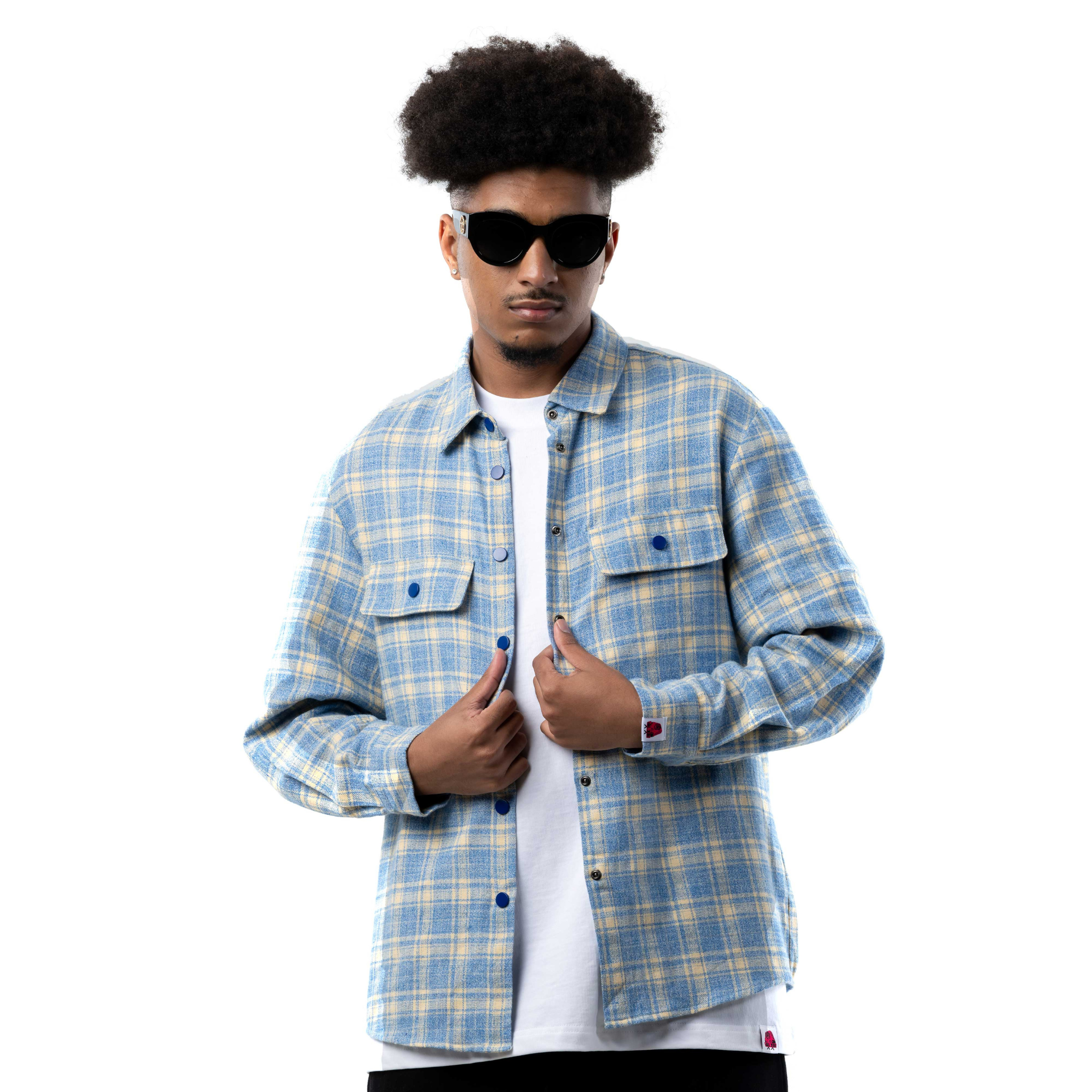 COASTAL BLUE FLANNEL SHIRT