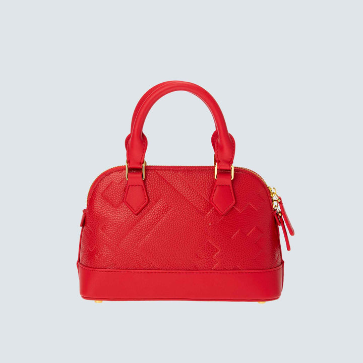 EMBOSSED DOME BAG - RED