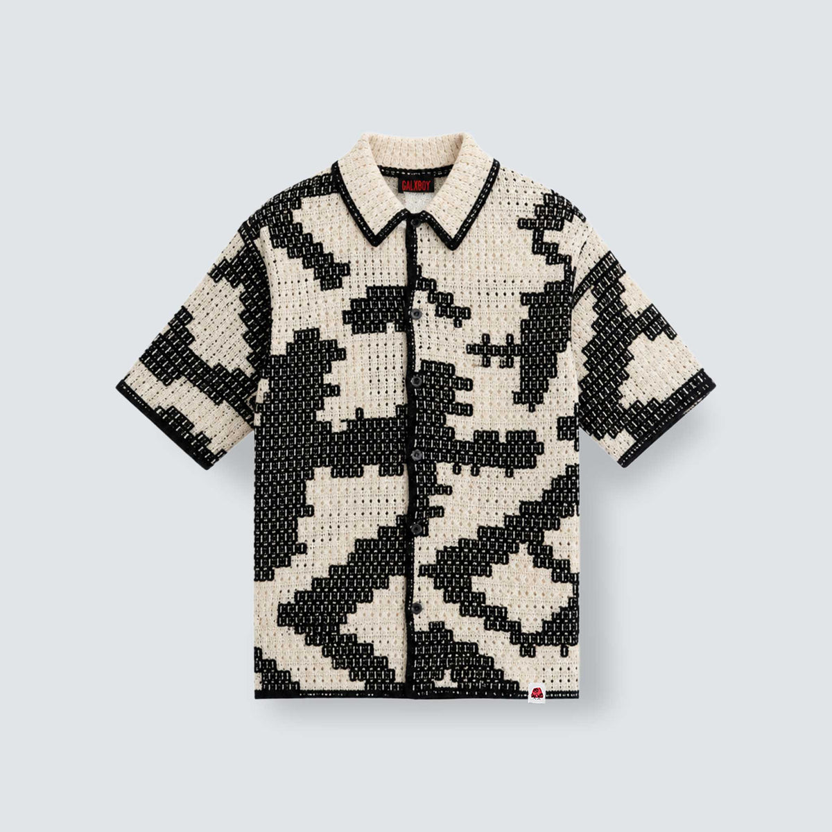 8-BIT KNITTED SHIRT WHITE