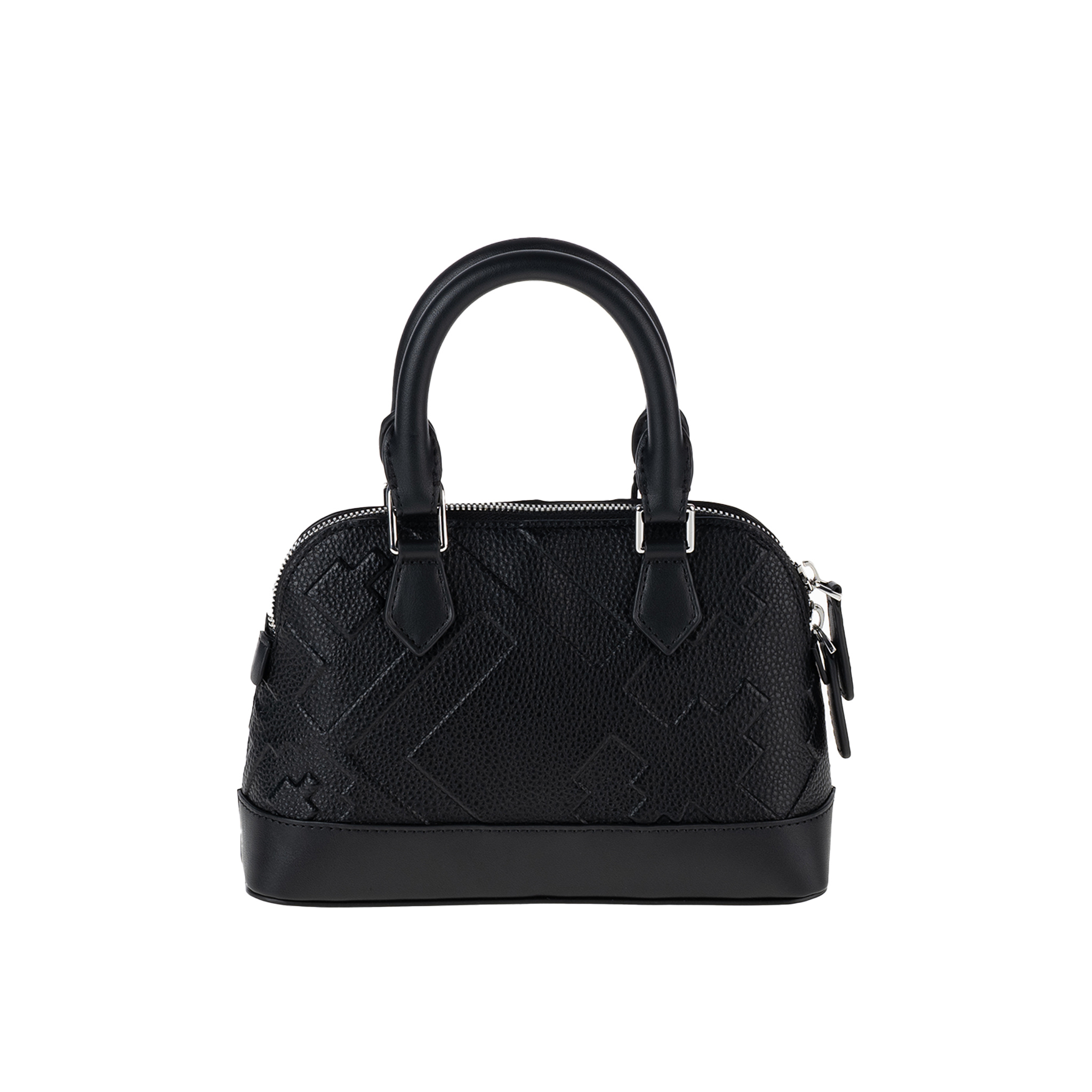 EMBOSSED DOME BAG - BLACK