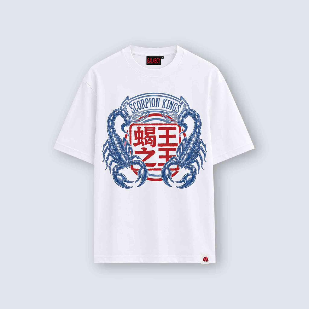 SK Dynasty T-Shirt in White — Scorpion Kings x GalxBoy