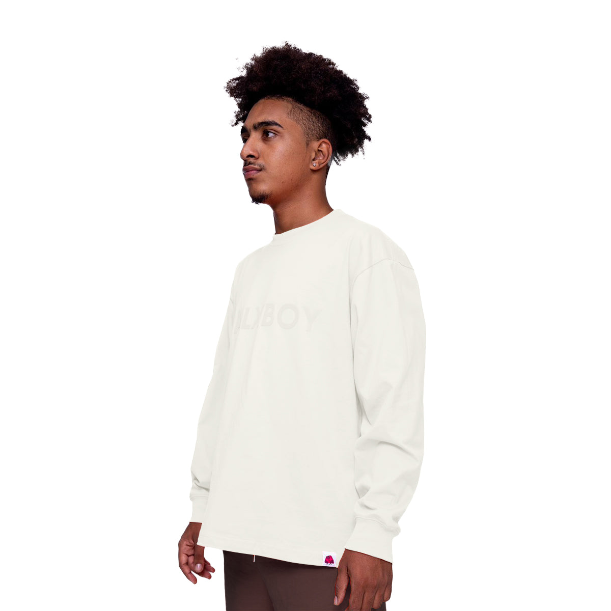 【希少品】Jent Louis Rib Long Sleeve Tee ホワイト ESSENTIAL LONG SLEEVE T-SHIRT