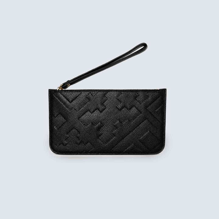 EMBOSSED WRISTLET BAG