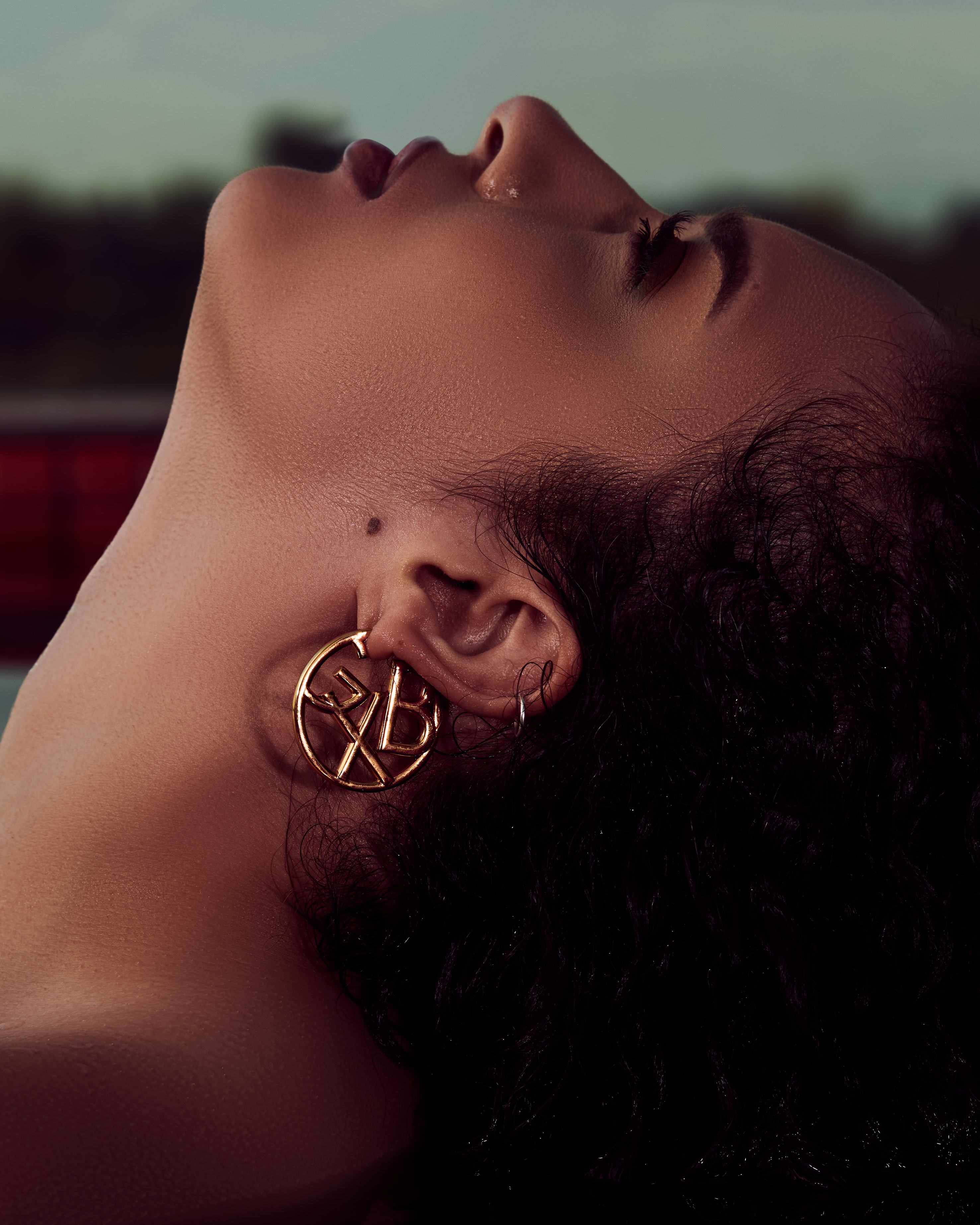 Boy with 2025 hoop earrings