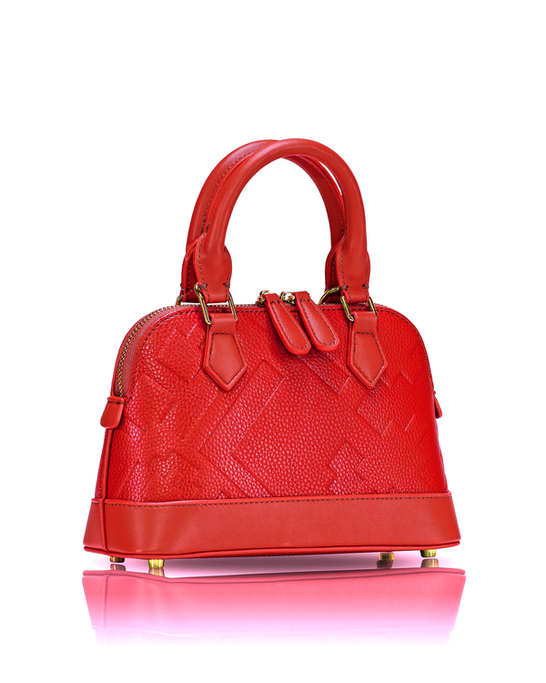 EMBOSSED DOME BAG - RED – GALXBOY